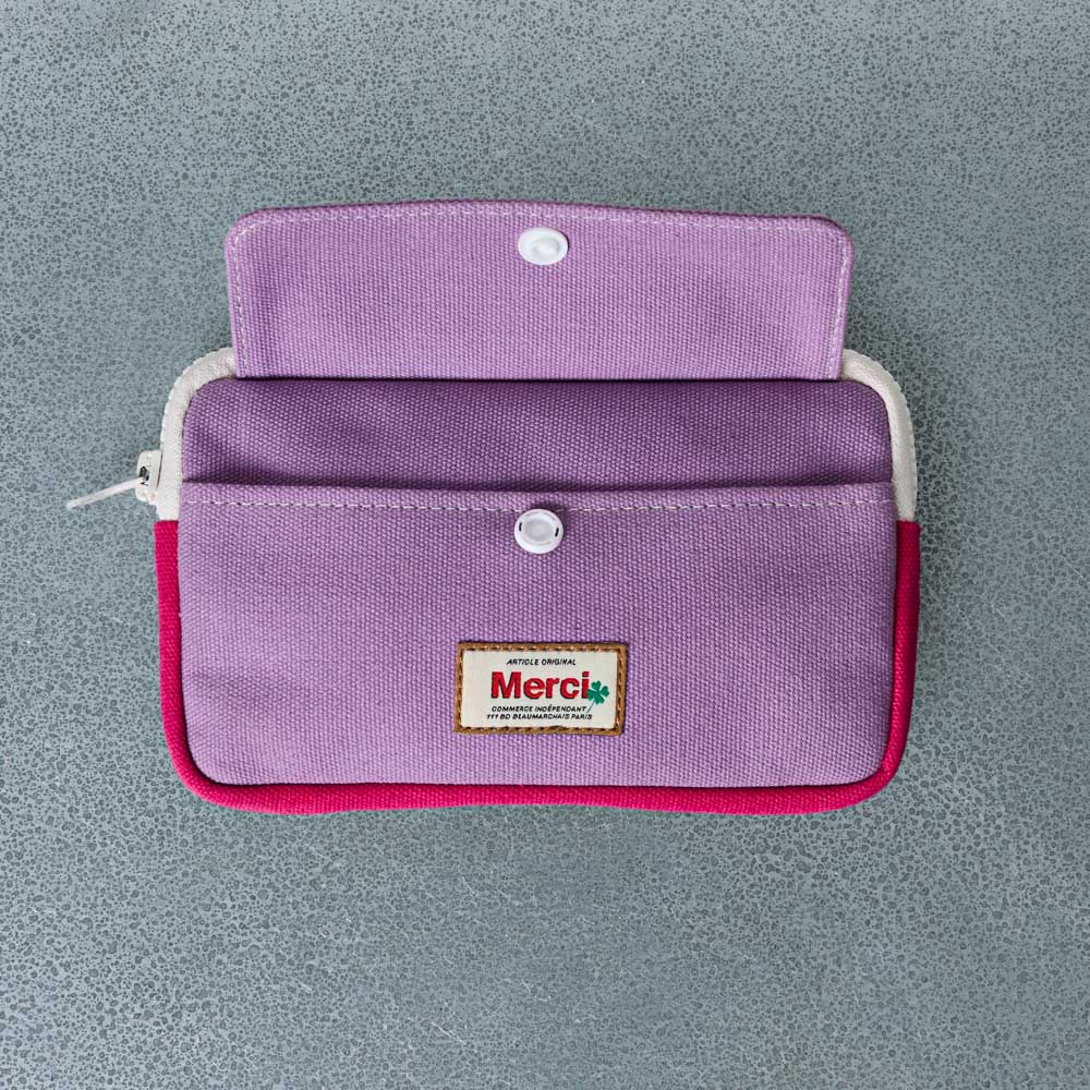Merci - Porte Monnaie Candide - Lila & Fuchsia