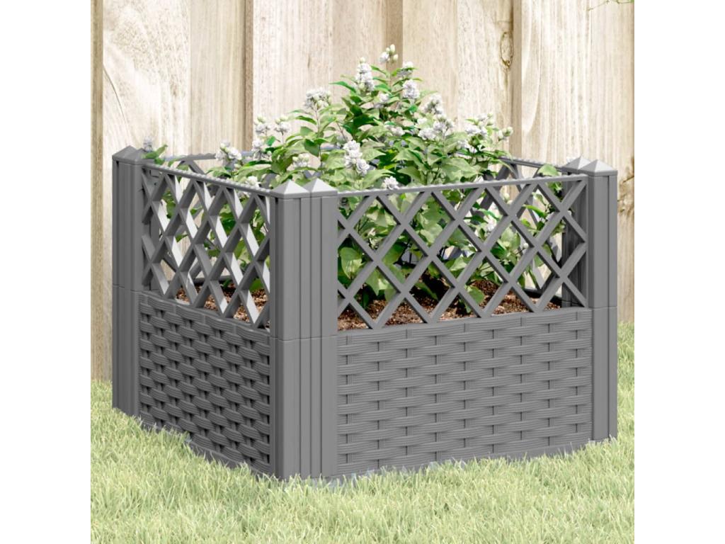 Decoratodo con clavijas PP gris claro 43,,5x43,5 cm