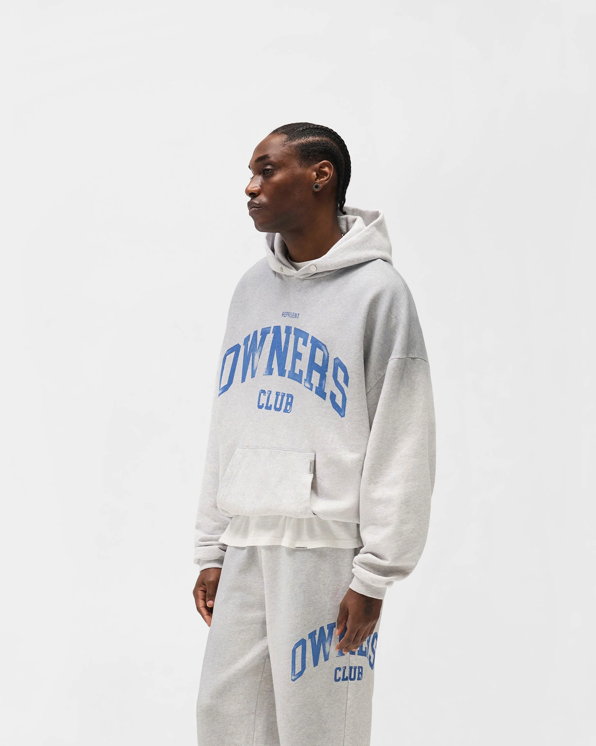 Represent Owners Club Hoodie - Sprayed Ice Grey Marl