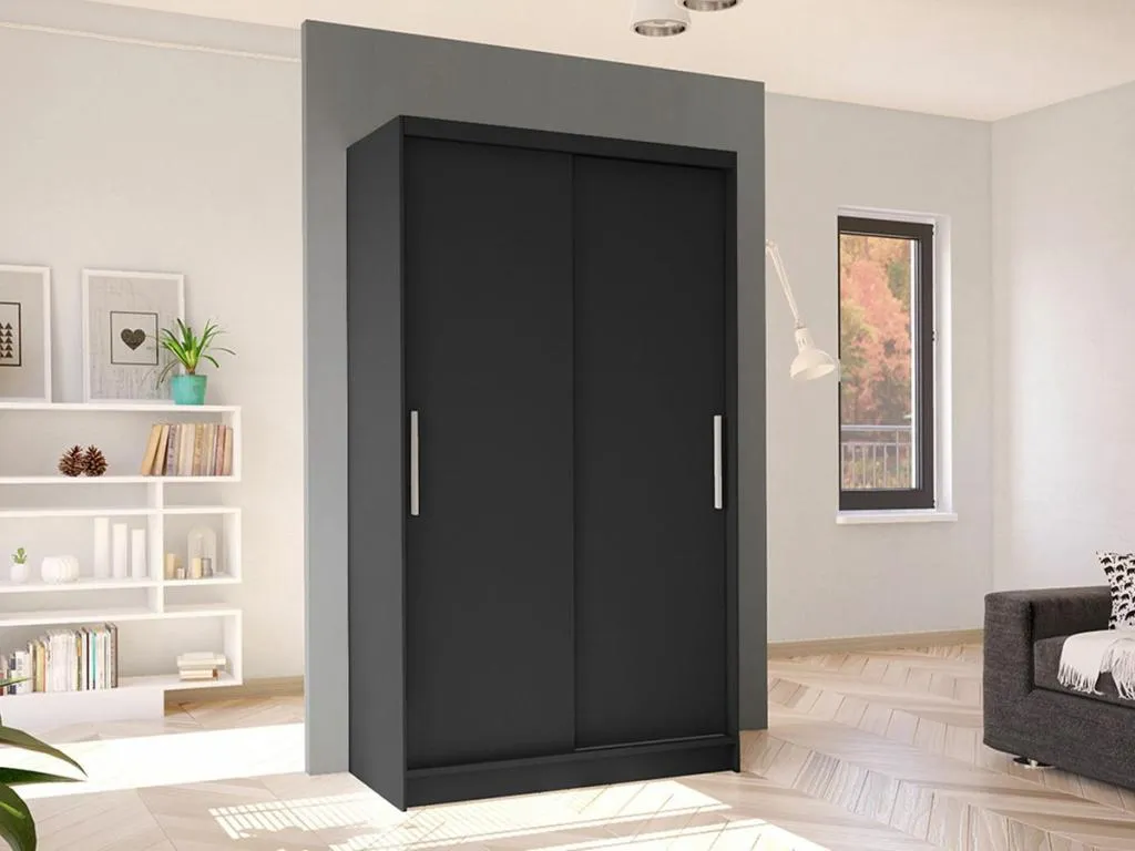 Armario Jmmhogar 163 Negro 200x100x58cm Puertas de armario - Correderas