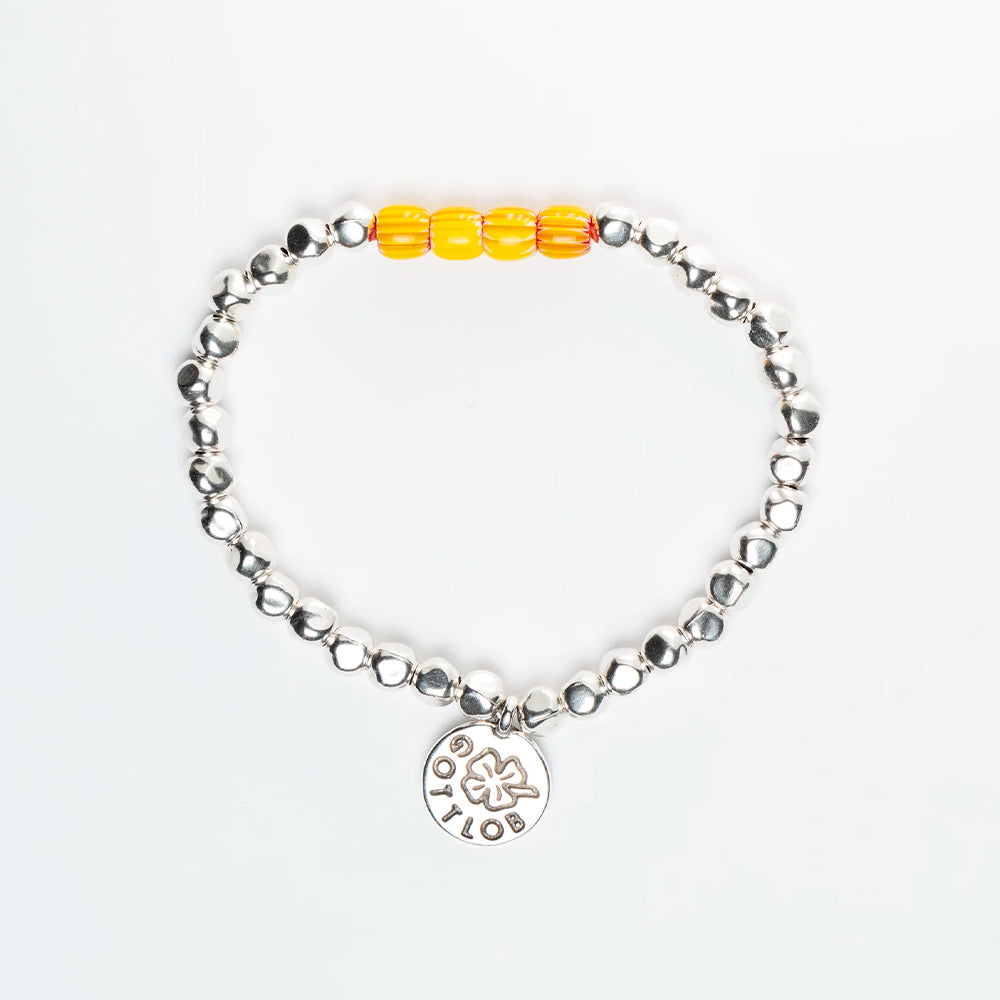 Gottlob - Bracelet Edition N° 2  - Orange & Rouge foncé