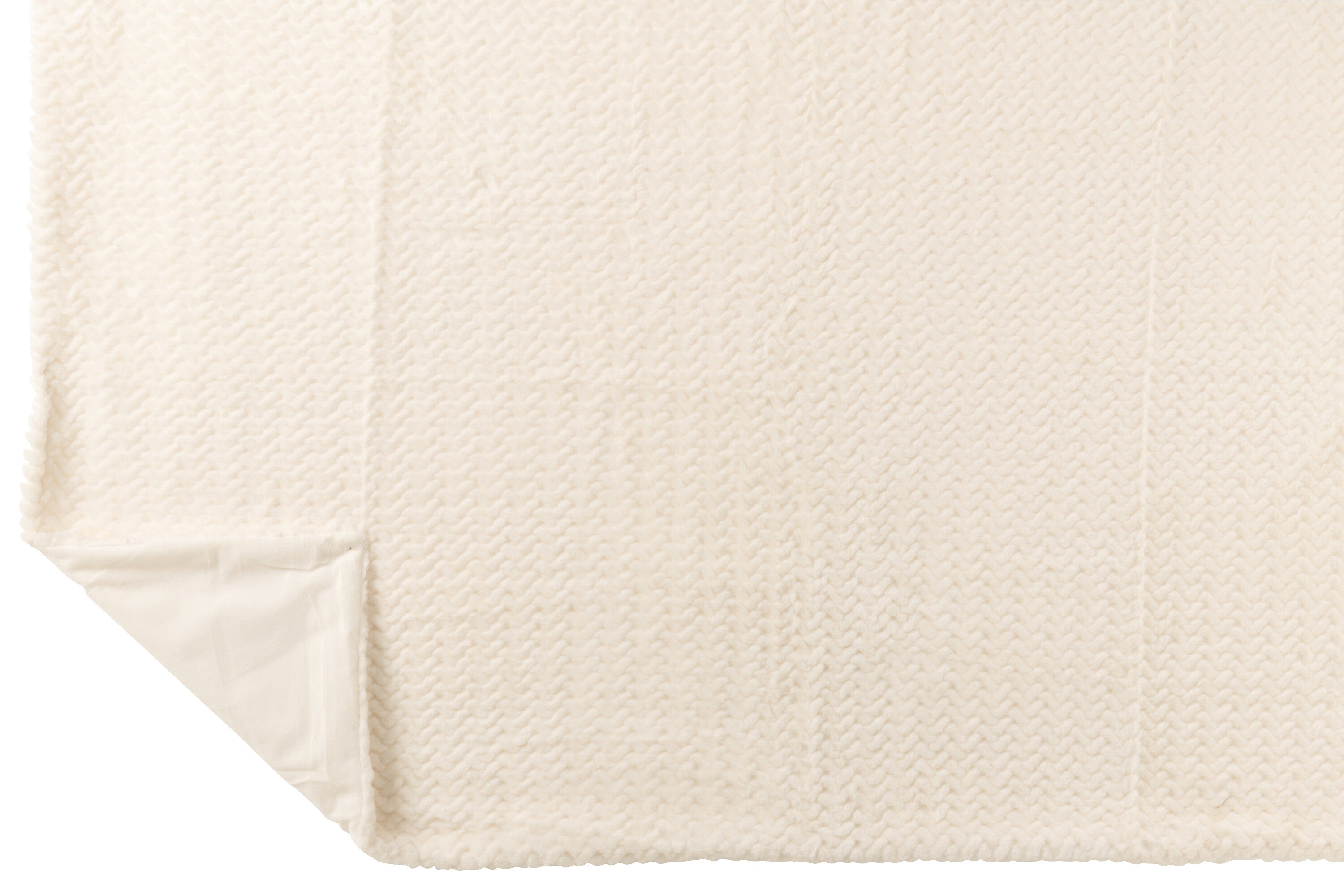 J-Line deken - polyester - wit