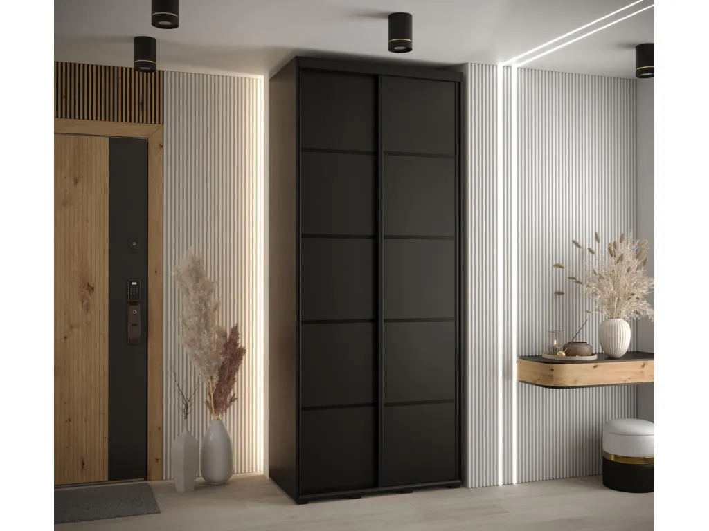 ARMARIO Vivircalido 4 DE PUERTAS CORREDERAS 235.2/120/60 2 puertas (Negro/Negro/Negro) devi07573