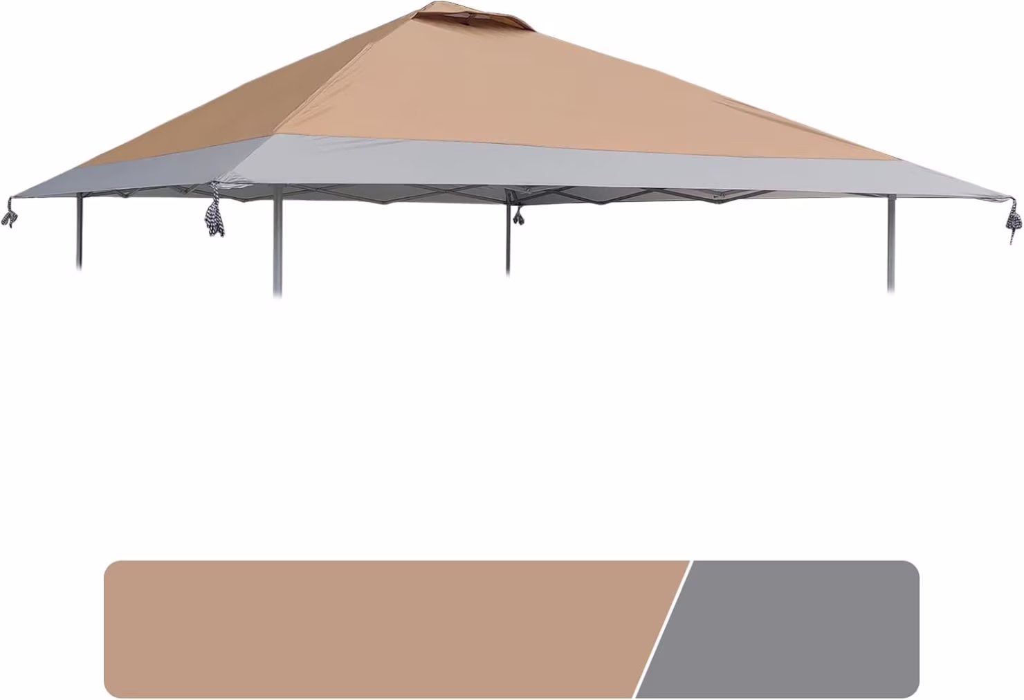 13x13 Canopy Replacement Top with Air Vent Fit for Coleman Oasis 1606532 2156426 2156428, 300D Oxford Waterproof Silver Coated Pop up Canopy Tent Cover for Outdoor (Replacement Top Only)