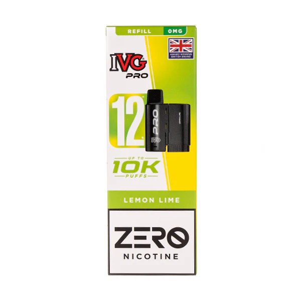 ivg lemon and lime pods Lemon Lime Pro 12 Prefilled Pod + Refill by IVG (Nicotine Free)