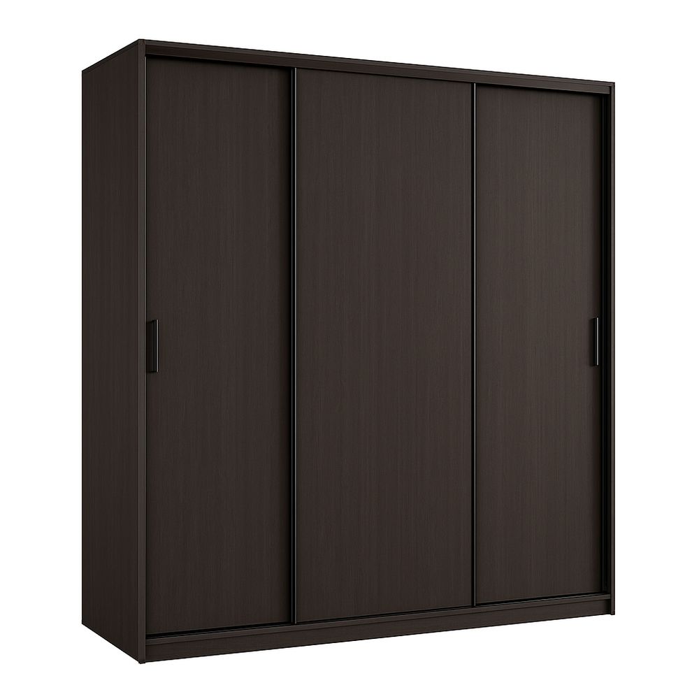 Armario de Puertas Correderas Moderno en Color Marrón de 3 Puertas,Estructura Sólida y Amplio Almacenamiento