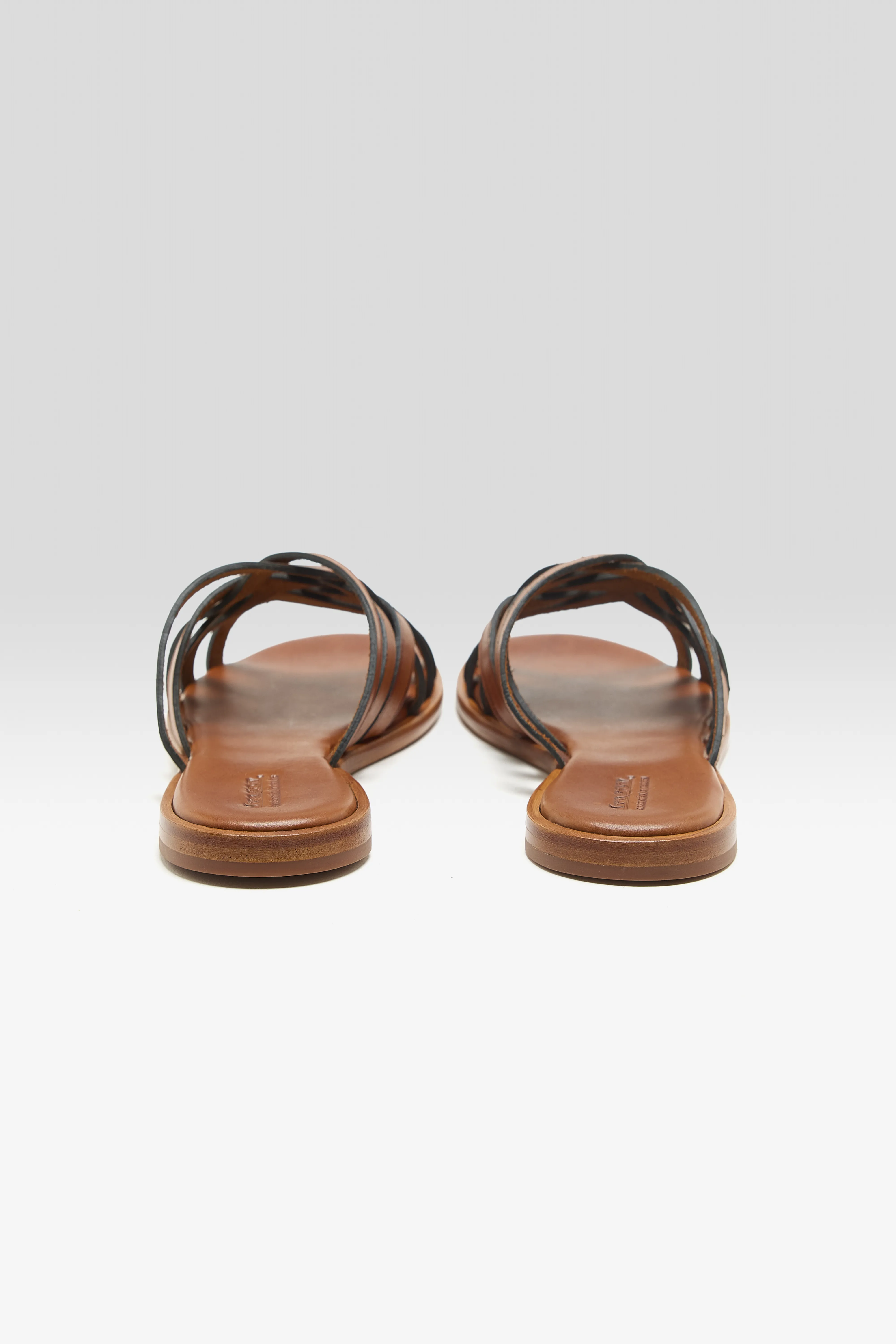 Bellerose Cross Leather Sandals  (261 / W / BROWN)