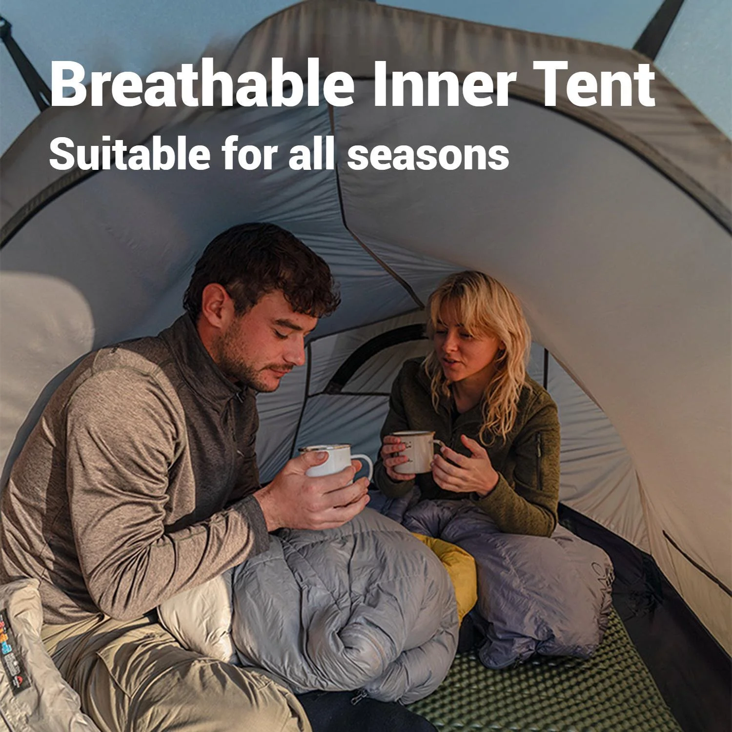 Naturehike, Ultralight Hiking Tent, Tear-resistant Tunnel Tent, Waterproof Camping Tent, Windproof Tent with Hall, 15D Lightweight Silicone-coated Nylon Fabrics,Large size for 2/3 Person. - Image 14