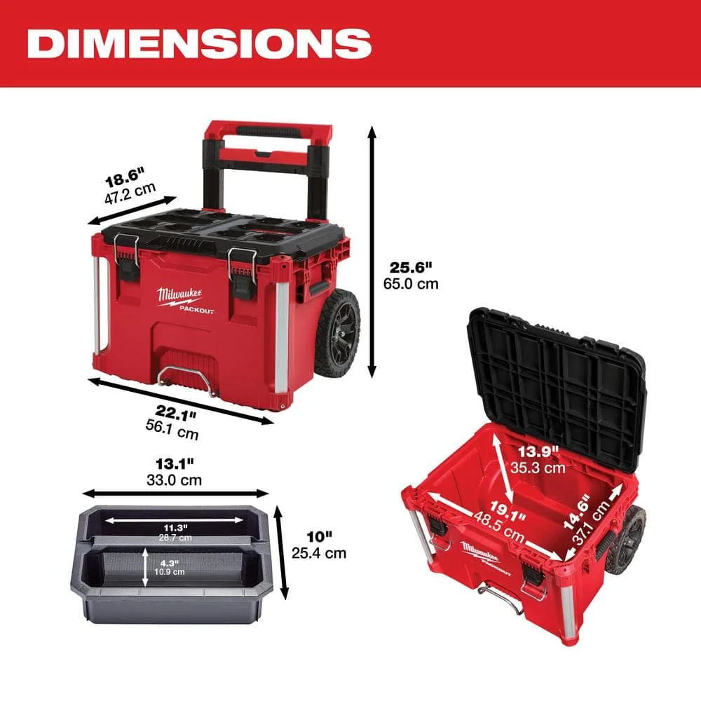Milwaukee PACKOUT 22 in. Rolling, Large And Medium Tool Box Set - 8426-8425-8424 - Image 10 Milwaukee PACKOUT 22 in. Rolling, Large And Medium Tool Box Set - 8426-8425-8424 - Image 10