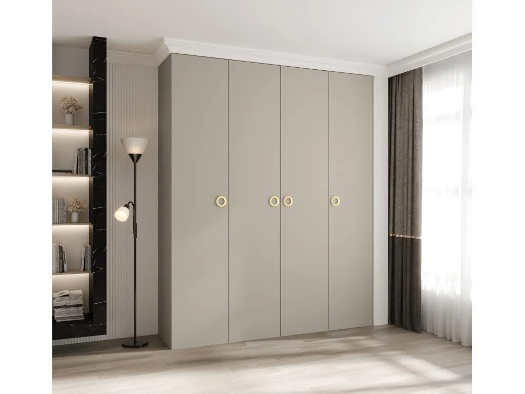 Armario Habitarluz 1 con puertas batientes 245.5/200/40 4 puertas (cachemira/oro) QMXJ64884