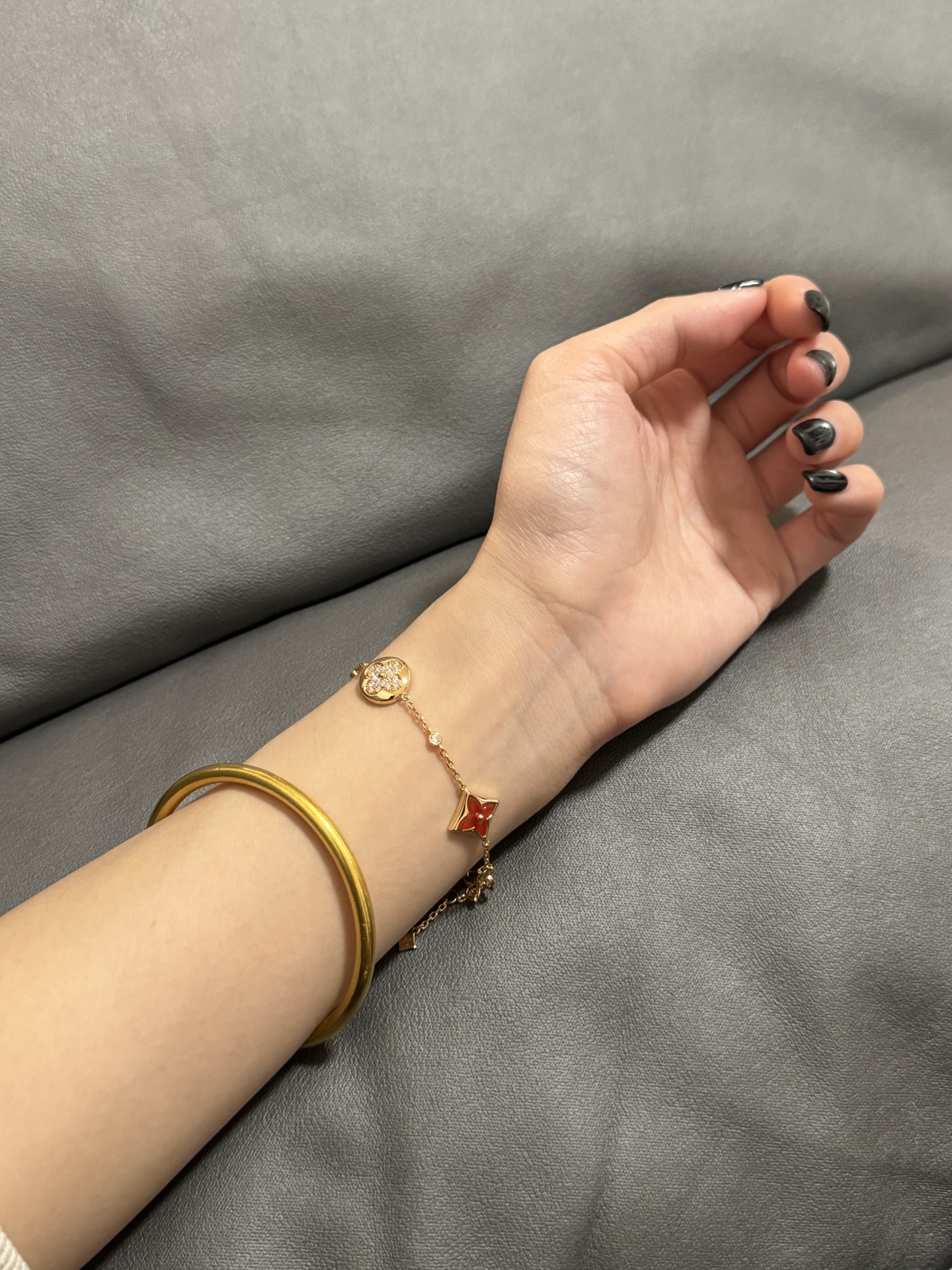 Louis Vuitton Red Color Blossom Bracelet - Original Replica Club