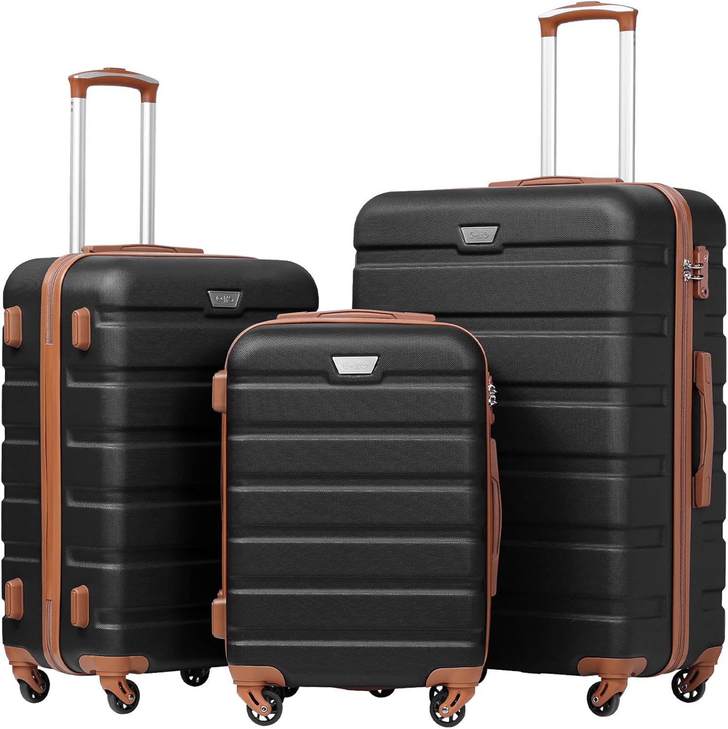 WAYFAIR Coolife Luggage 3 Piece Set Suitcase Spinner Hardshell Lightweight TSA Lock