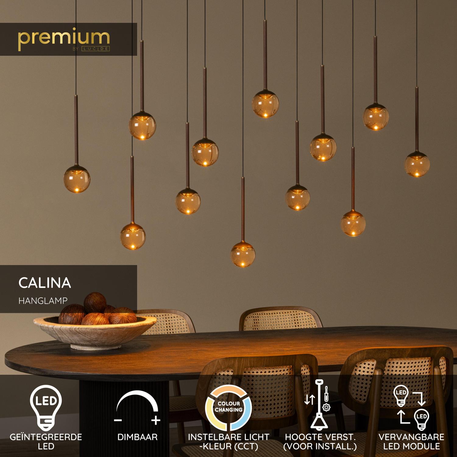 Lucide Premium CALINA Hanglamp - Koffie
