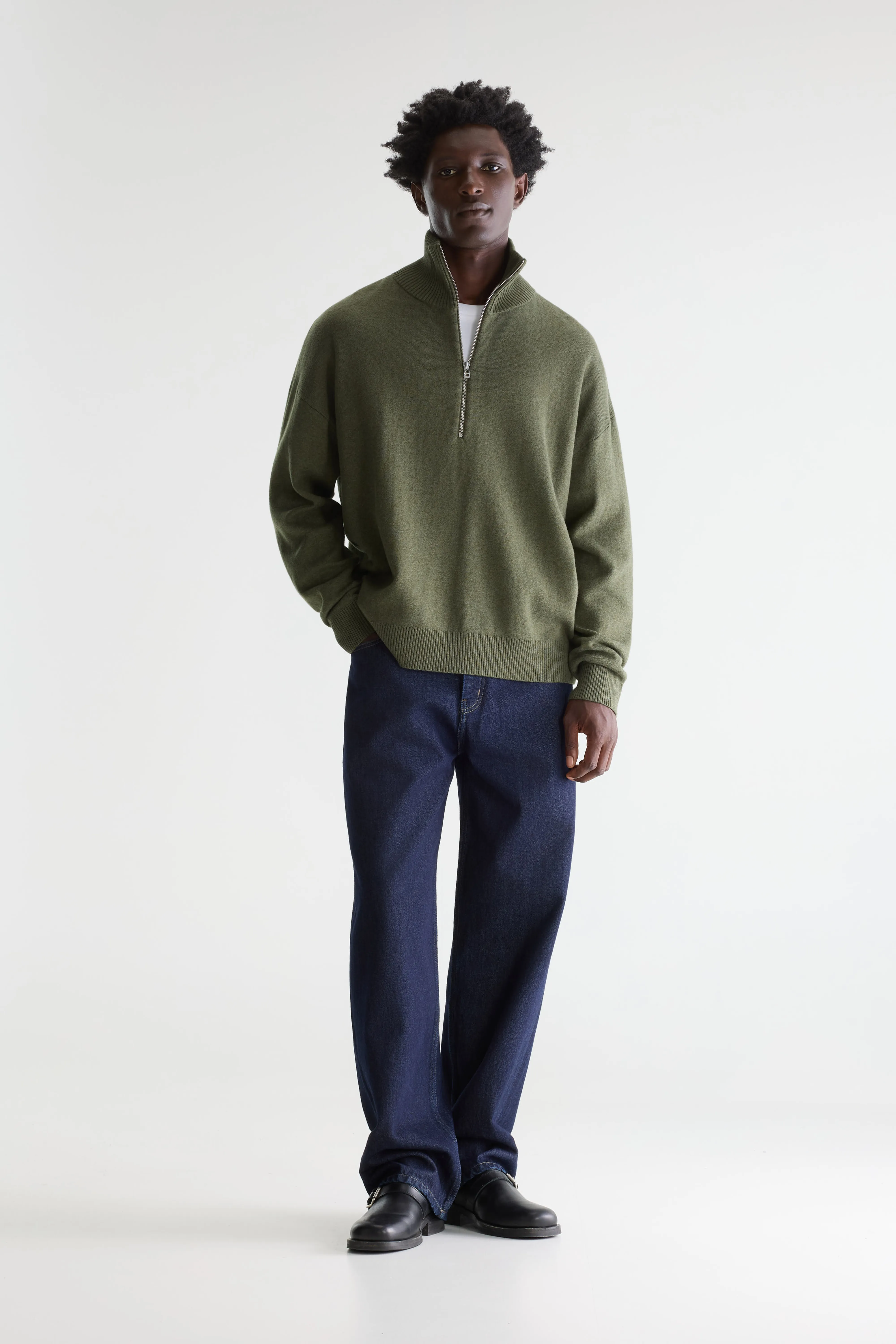 Bellerose Geoze zipped high neck sweater (261 / M / JEEP)