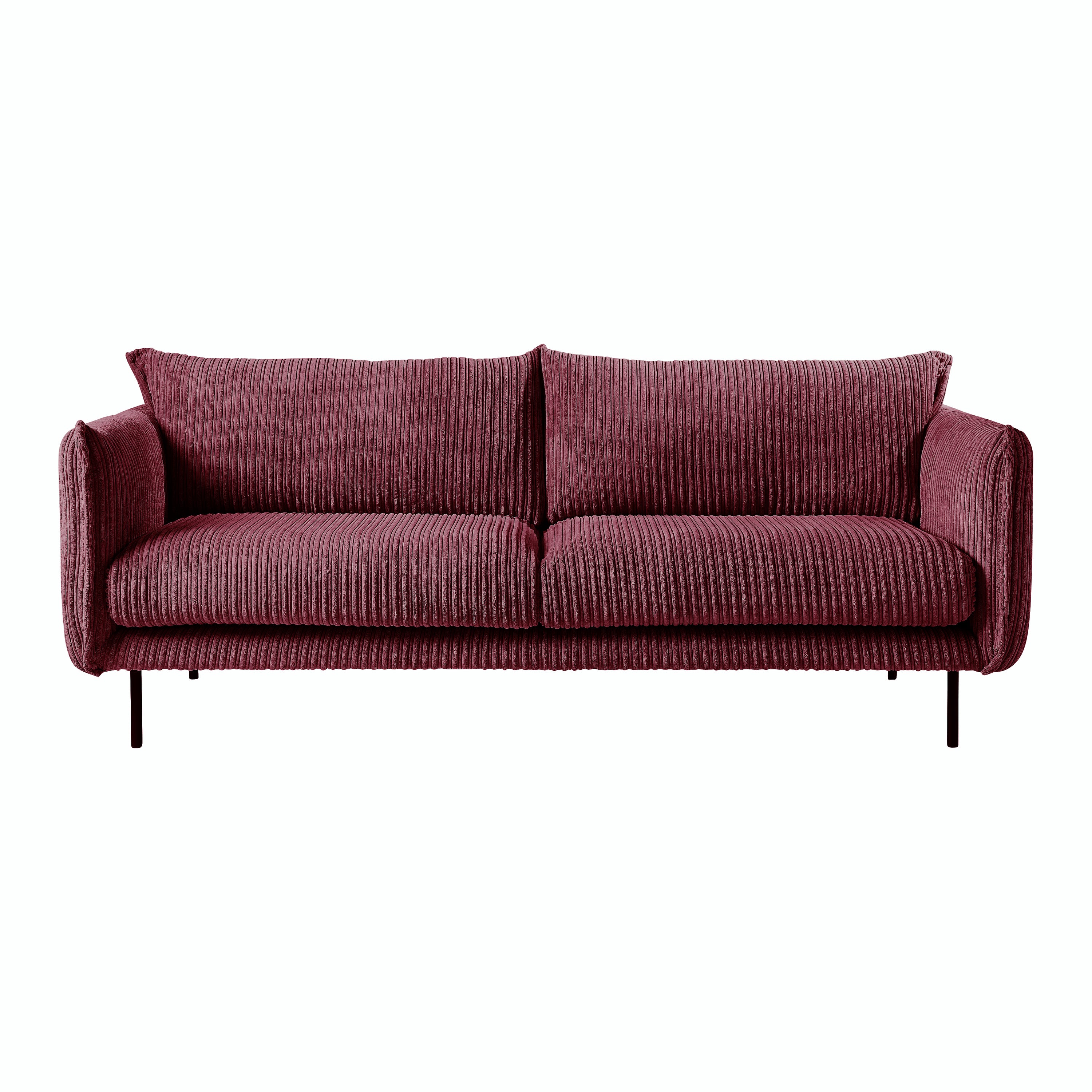 Blokker Ribbon 3-zitsbank - Rib - Bordeaux