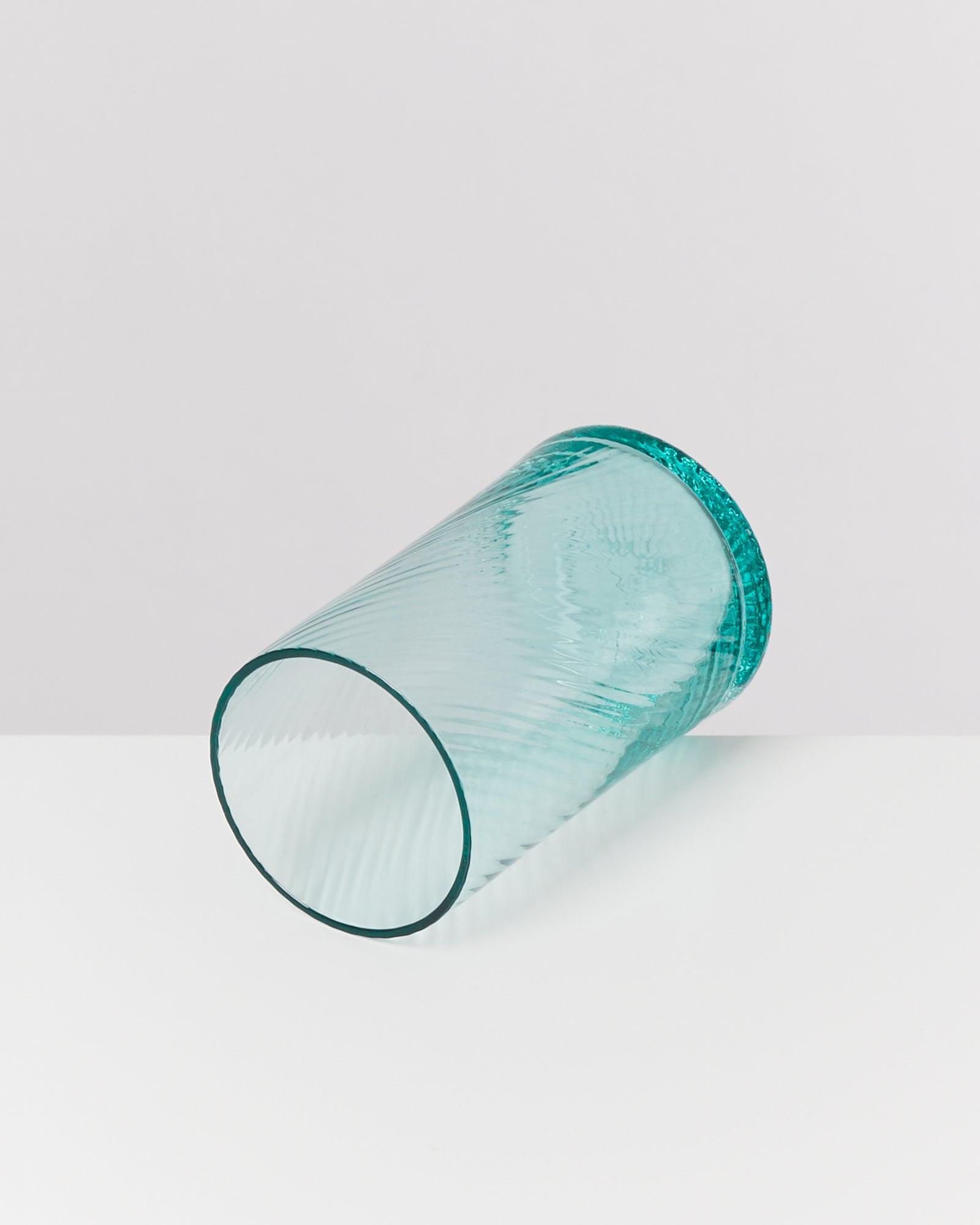 Leiria Glas klein riffled grün