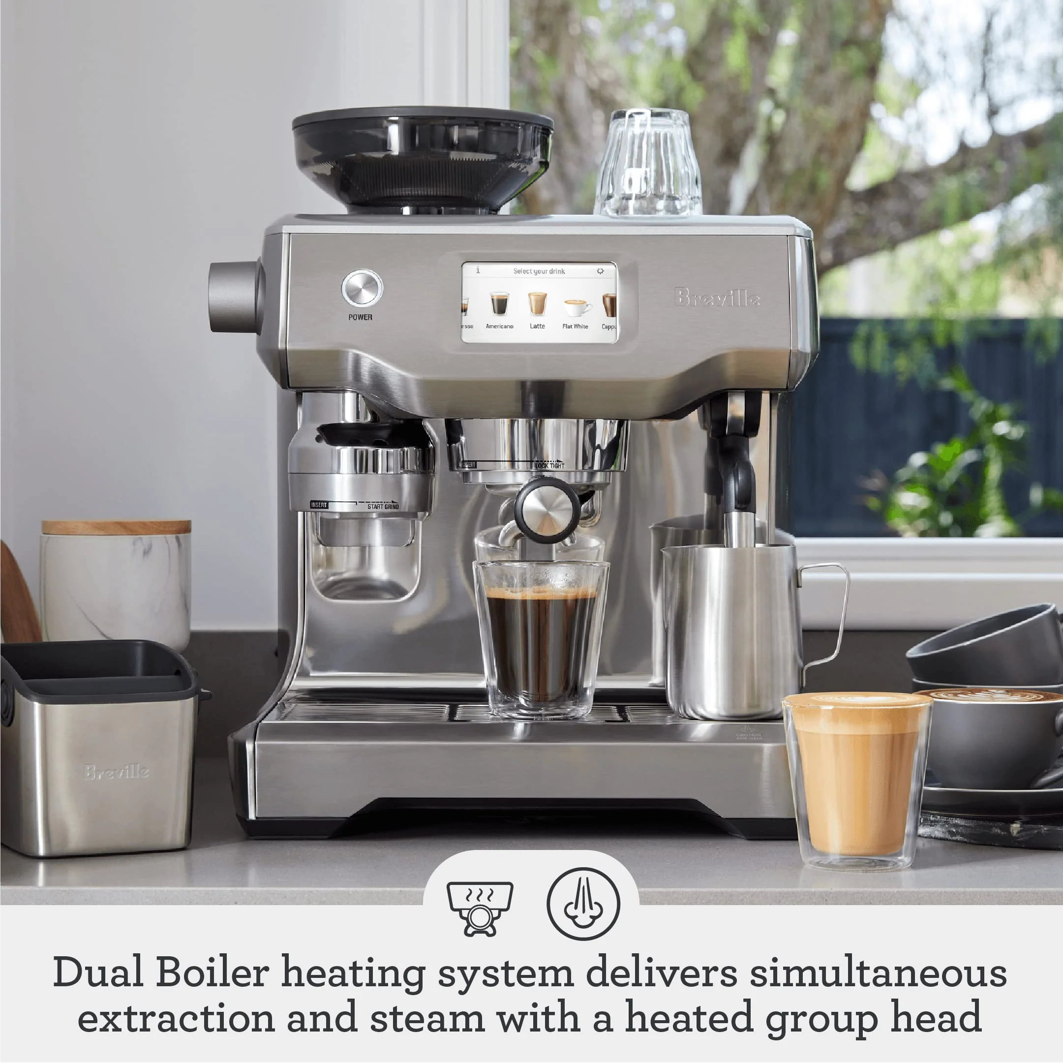 Breville BES990BSSUSC Automatic Espresso Machine