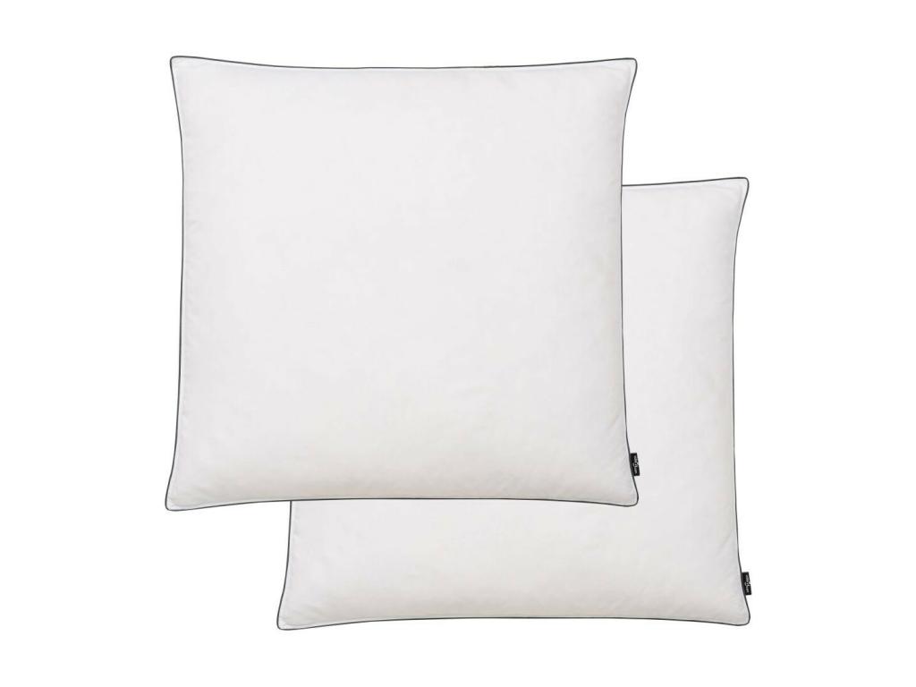 Almohadas 2 uds relleno plumón/plumas 80x80 cm blanco