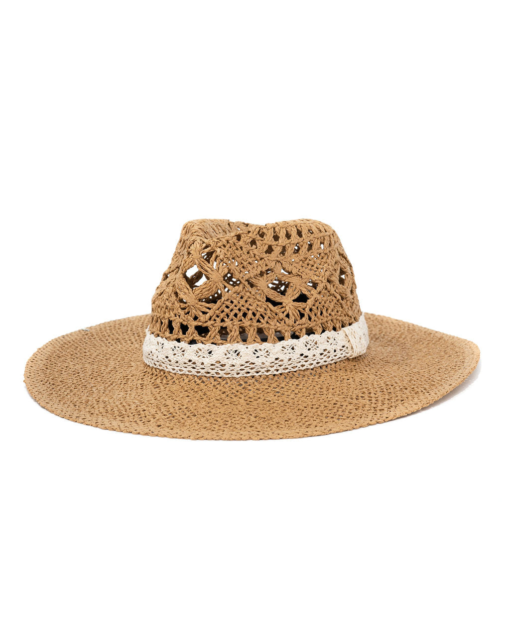 Bondi Lace Straw Hat - Tan - FINAL SALE - Se7enfashion