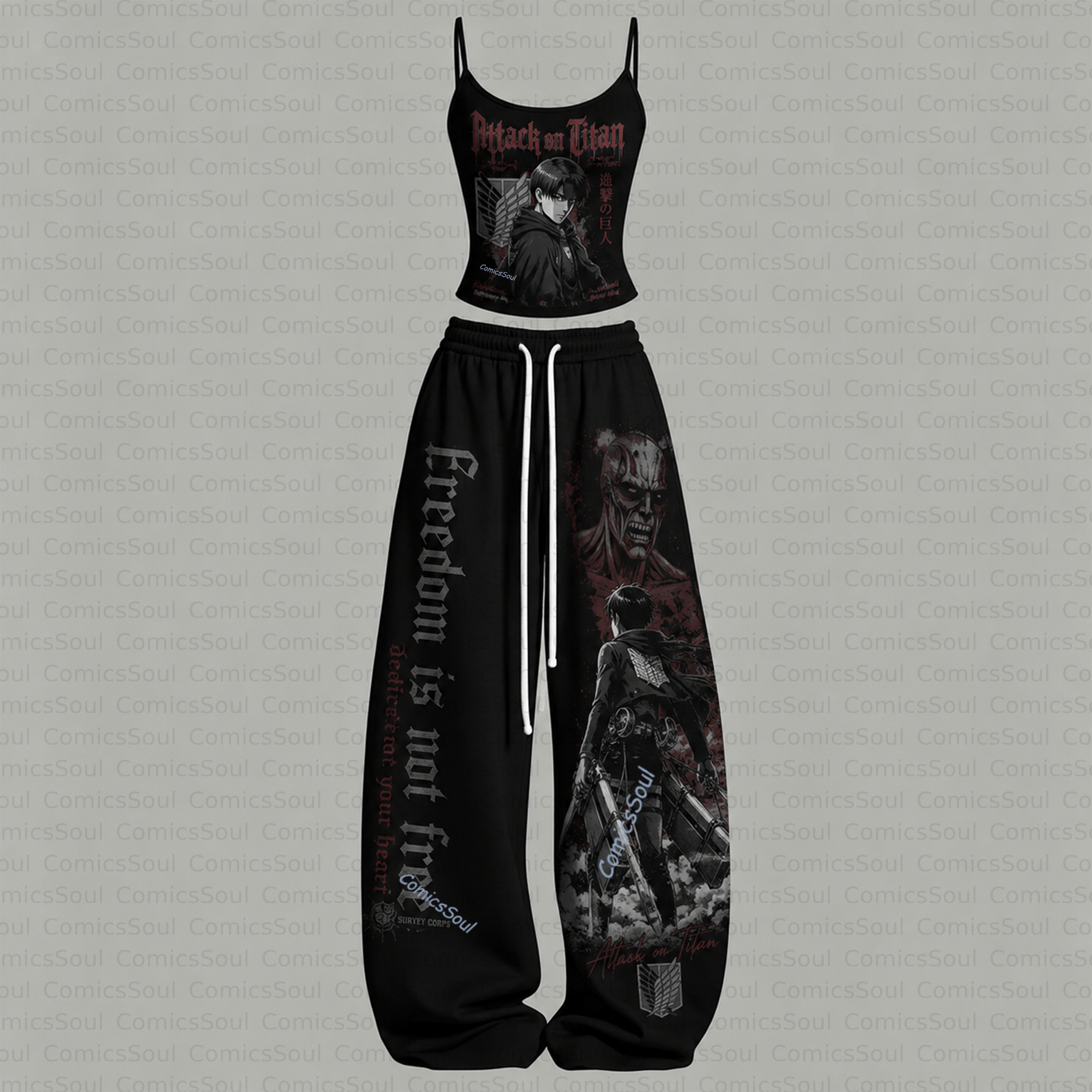 Attack on Titan Top & Elasticated Trousers Two-Piece Set