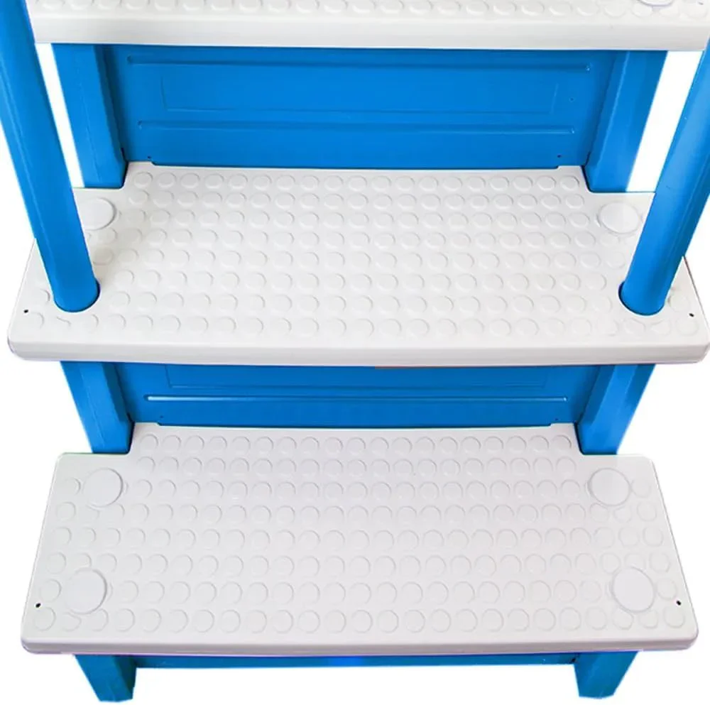 Select Anti-Slip in-Pool Steps | Gray | for Above Ground Swimming Pools | Can Mount to Decks 48" to 54" H | Safety Stairs Capacity Up to 300 lbs