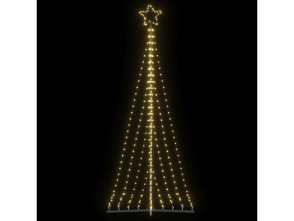 Luces para árbol de Navidad 447 LEDs blanco cálido 250 cm