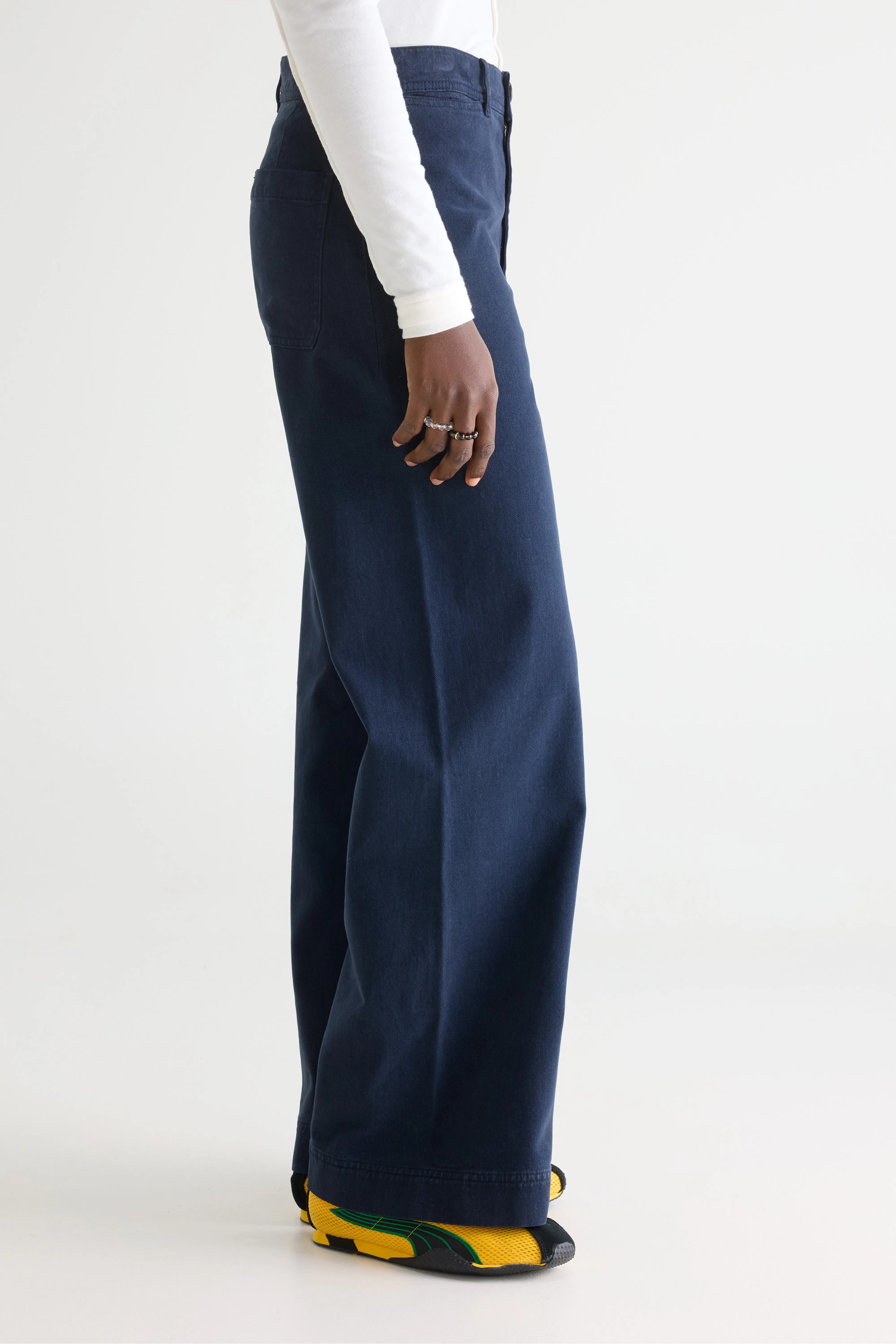 Bellerose Lottie wide navy blue trousers (252 / W / NAVY)
