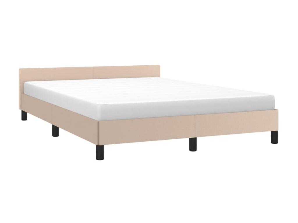 Cama con almacenamiento 140 x 190 cm - con LEDs - Color: natural y blanco brillante + Somier - VELONA