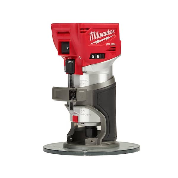 Milwaukee M18 Fuel 18V Lithium-Ion Brushless Cordless Compact Router With Plunge Base - 48-10-5601 - Image 9 Milwaukee M18 Fuel 18V Lithium-Ion Brushless Cordless Compact Router With Plunge Base - 48-10-5601 - Image 9