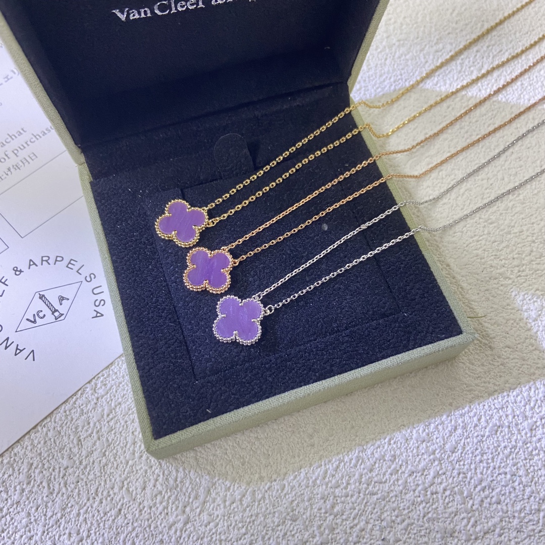 VCAPurple Vintage Alhambra Pendant Necklace - Original Replica Club