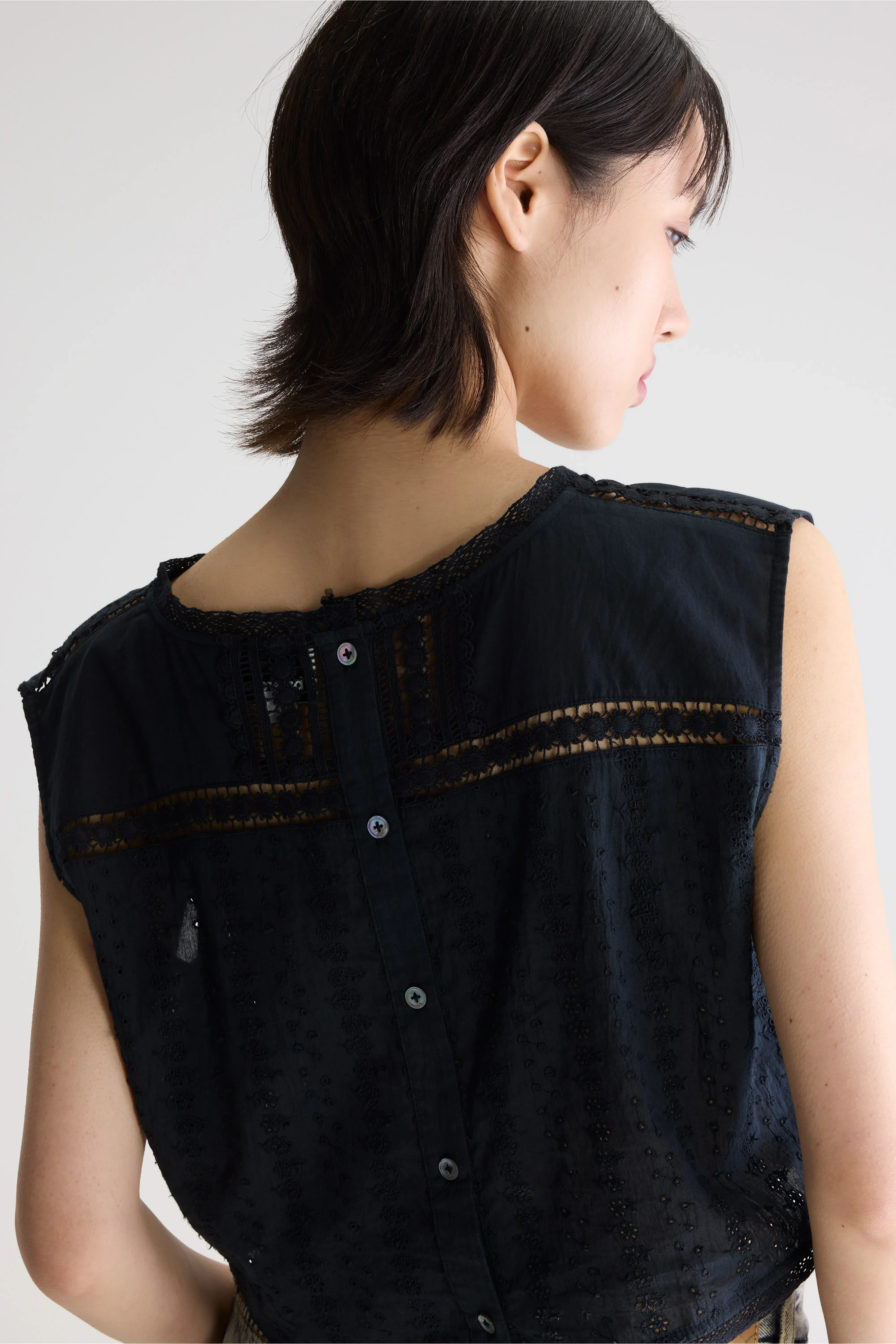 Bellerose Donna embroidered blouse (261 / W / METEORITE)