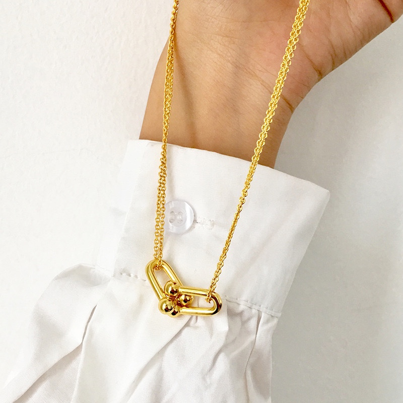 Tiffany Double Horseshoe Clasp Pendant Necklace - Original Replica Club
