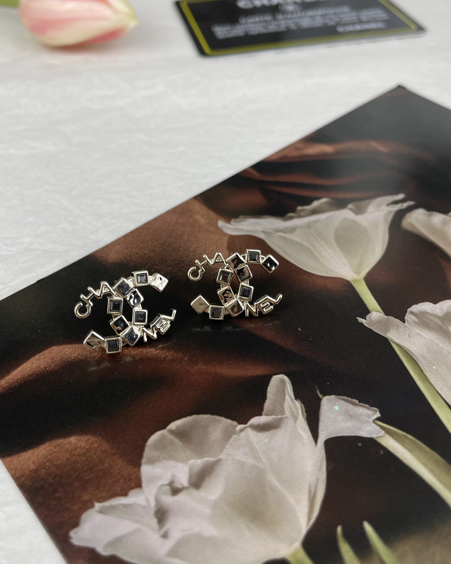Chanel Letter Brooch Earrings - Original Replica Club