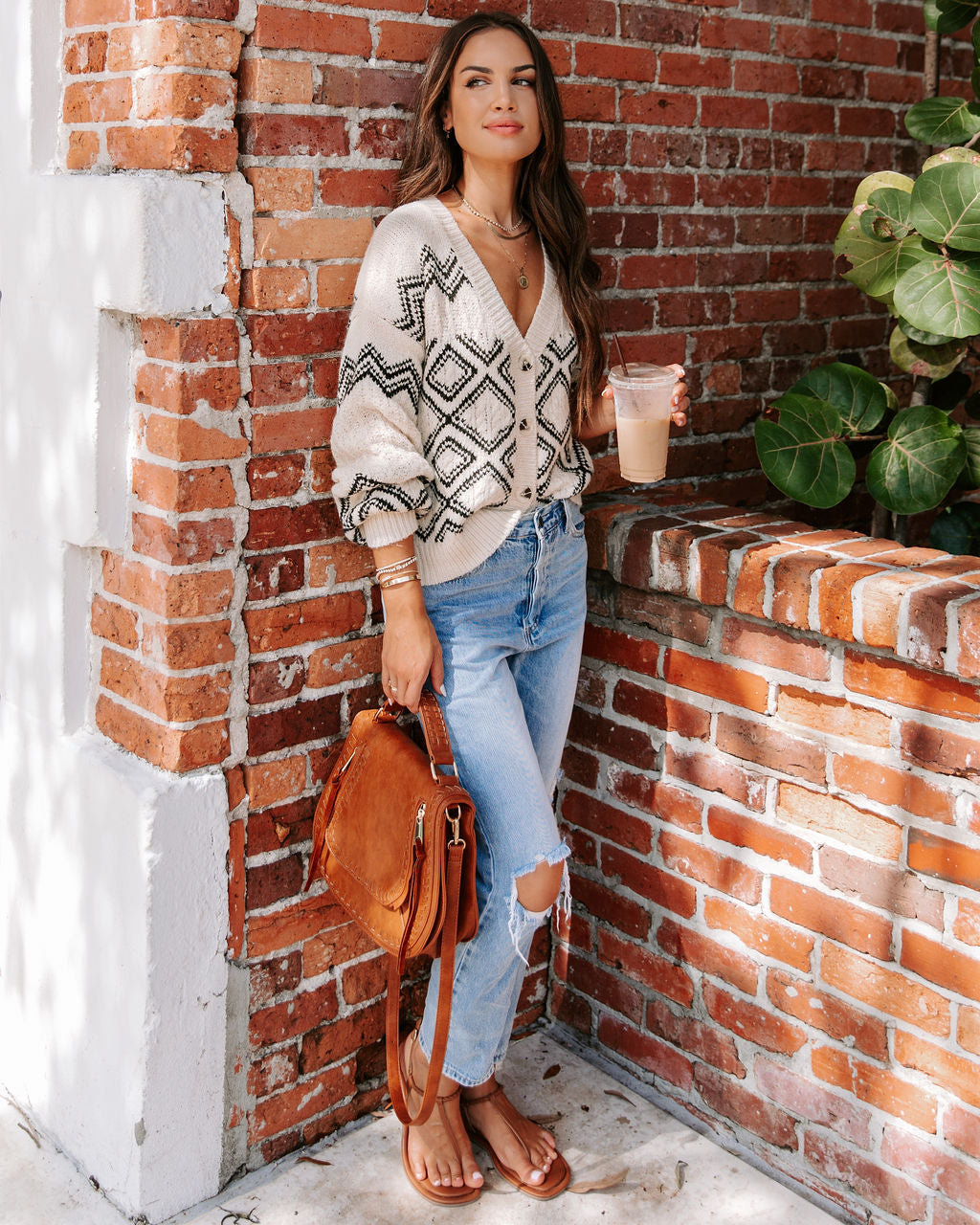 Cozy Mindset Printed Knit Cardigan - SALE - Se7enfashion