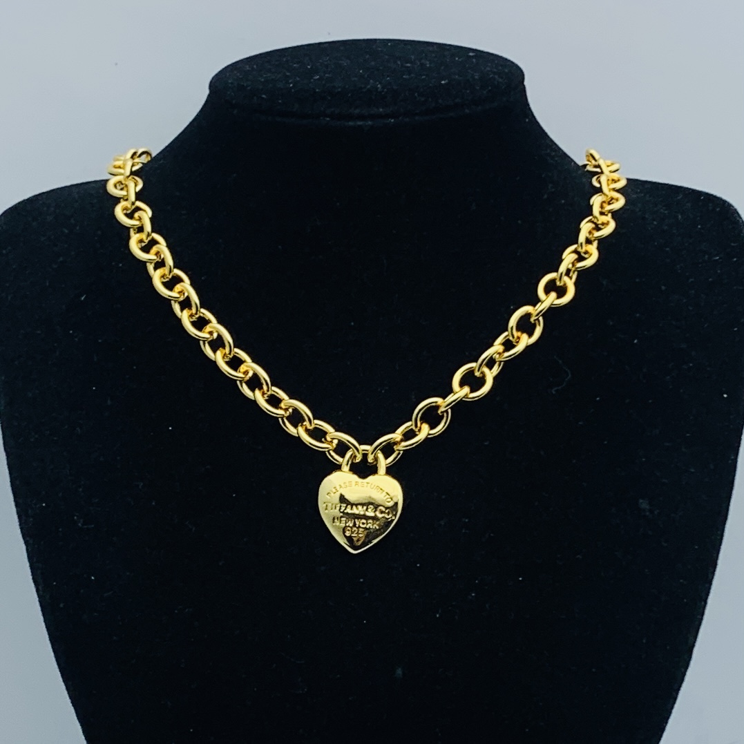 Tiffany HardWear Link Necklace with Heart Pendant - Original Replica Club
