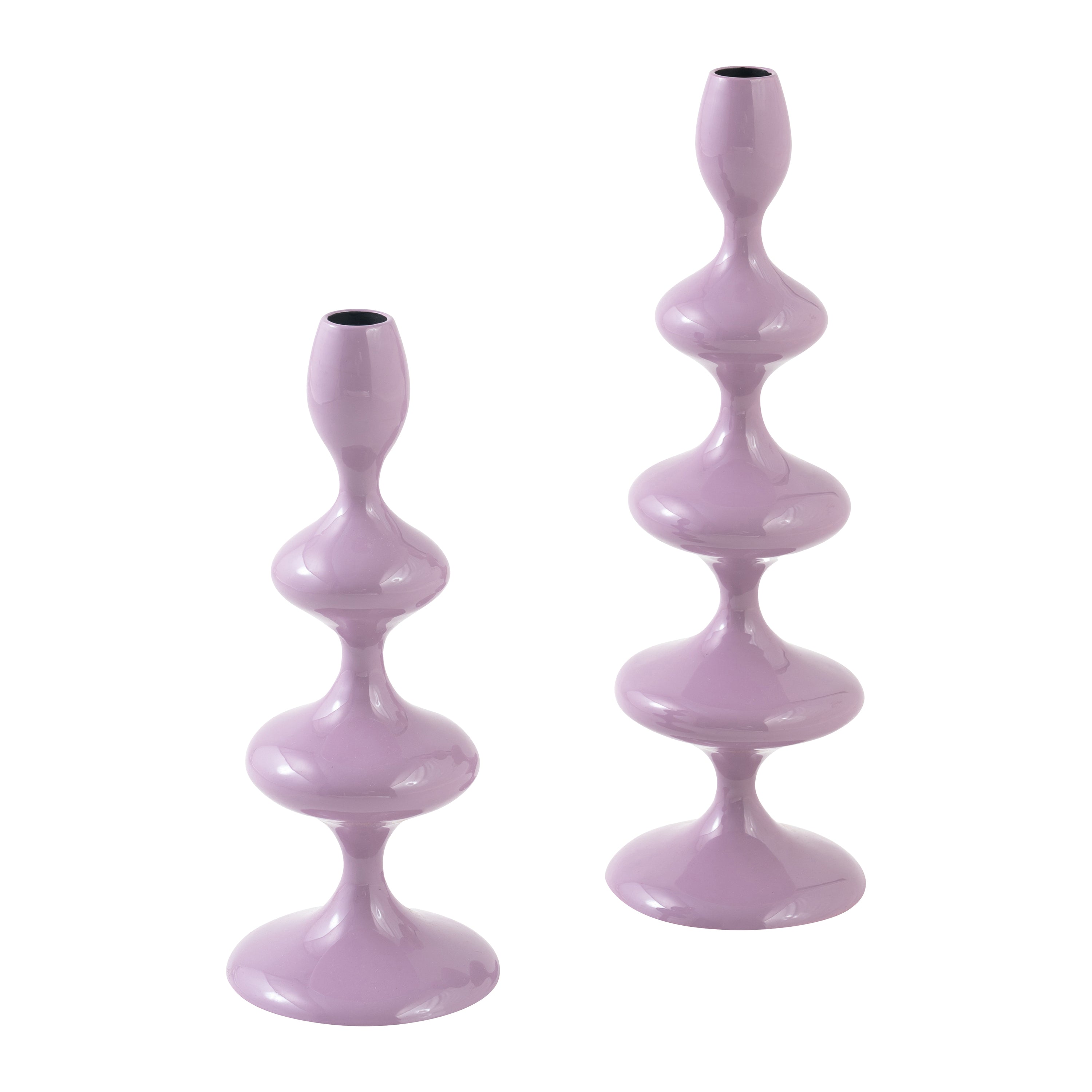 Blokker Droplet Kandelaar - Set van 2 - Lila