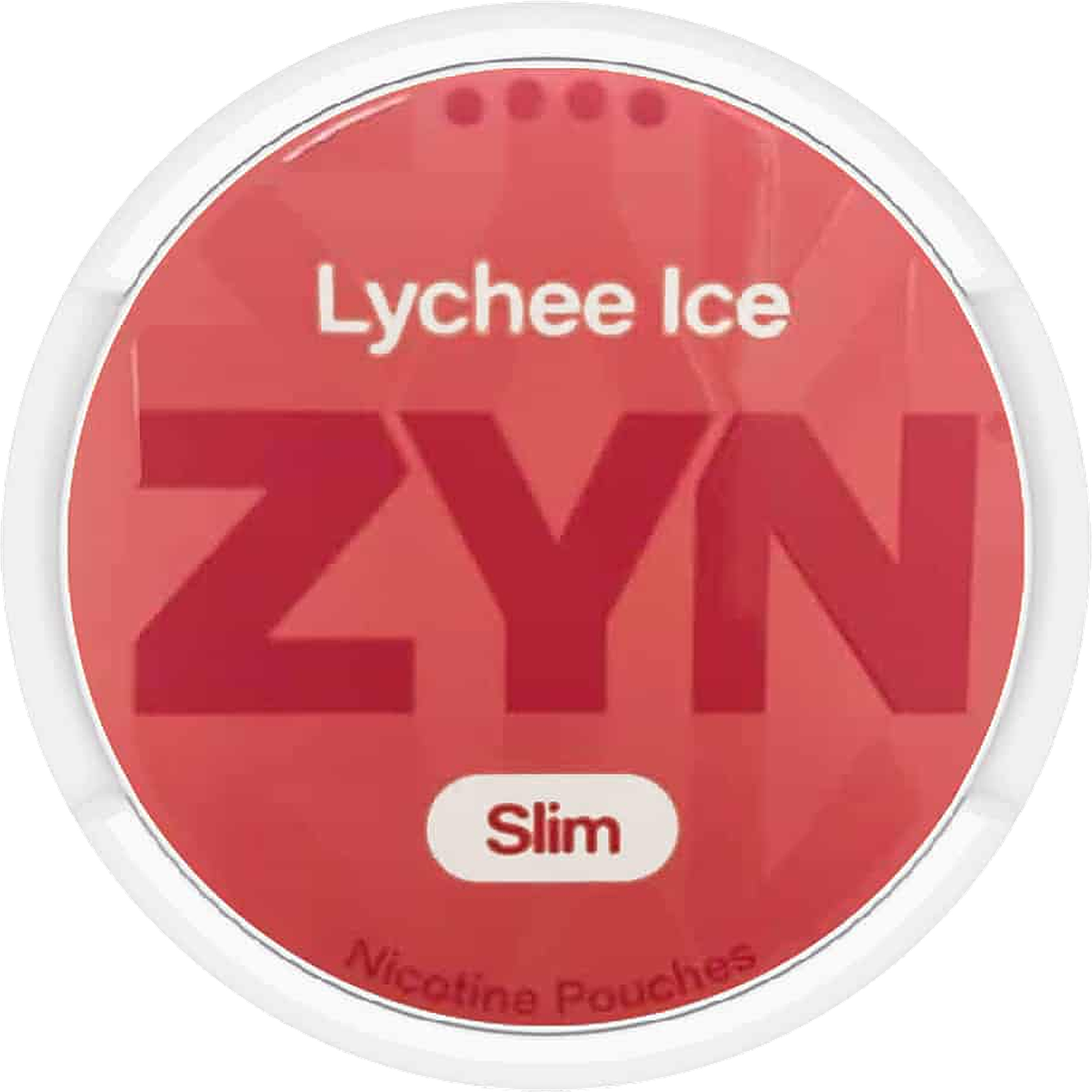 ZYN Lychee Ice 11mg nicotine pouches — Slim Moist Pouch can with 20 strong lychee ice pouches