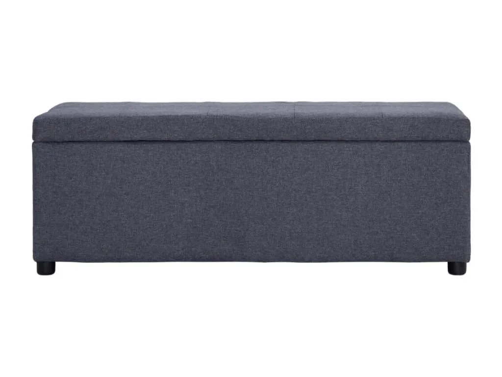 Banco con almacenaje poliéster gris oscuro 116 cm mbx3624766