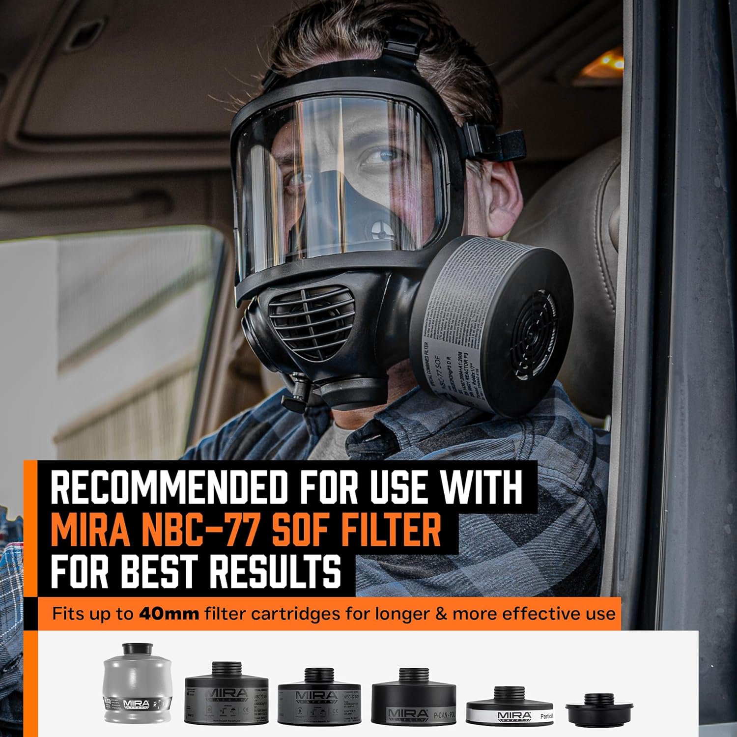 MIRA SAFETY CM-6M CBRN Full Face Gas Mask with Drinking System