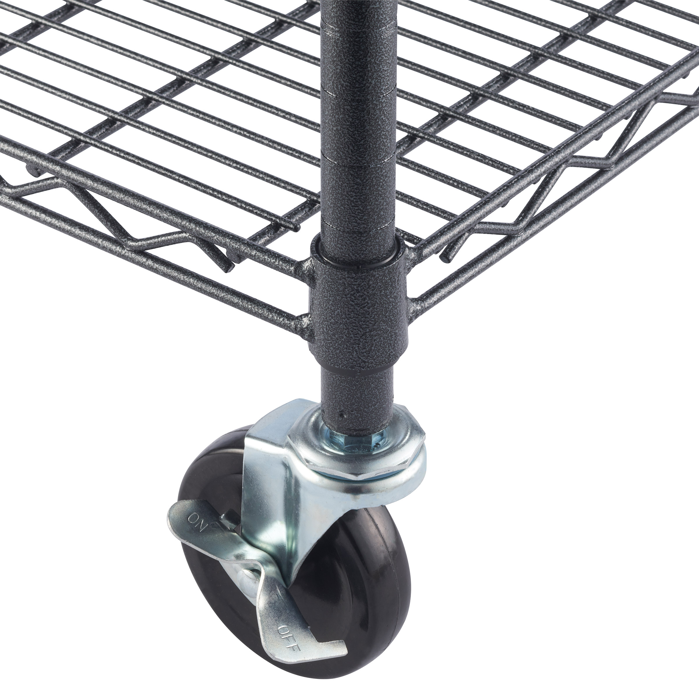 TRINITY 6-Tier Wire Shelving Rack, 48' x 18' x 72' NSF, Includes Wheels - image 7