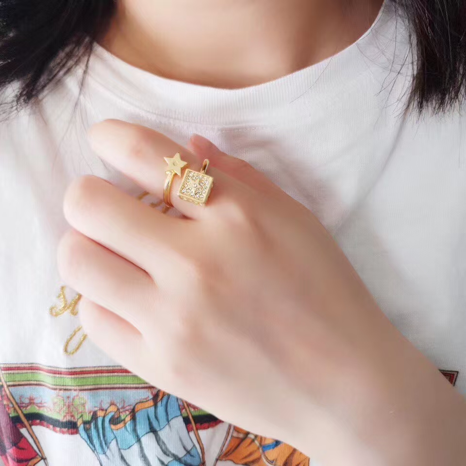 Dior Cube and Star Open Ring - Original Replica Club