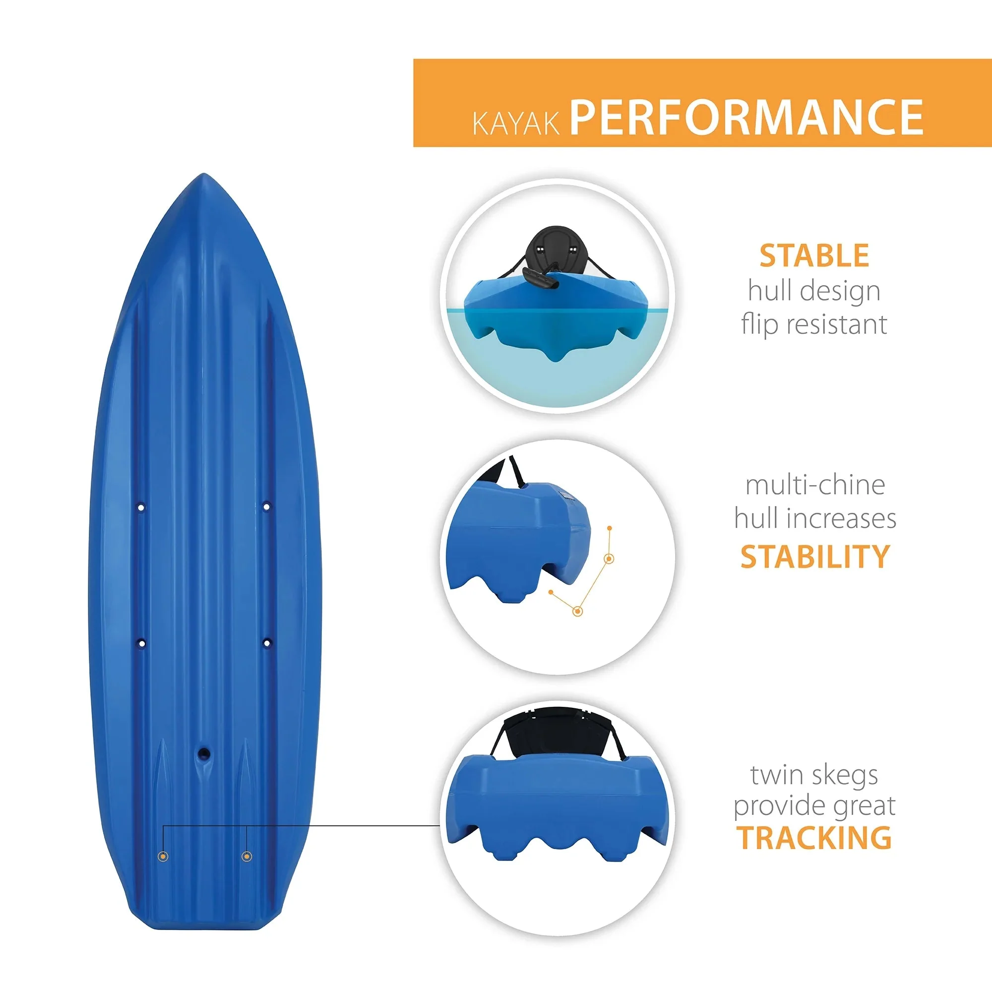 Lifetime Sit-On-Top Kayak 8 ft Blue HDPE - 90112 - Image 14 Lifetime Sit-On-Top Kayak 8 ft Blue HDPE - 90112 - Image 14