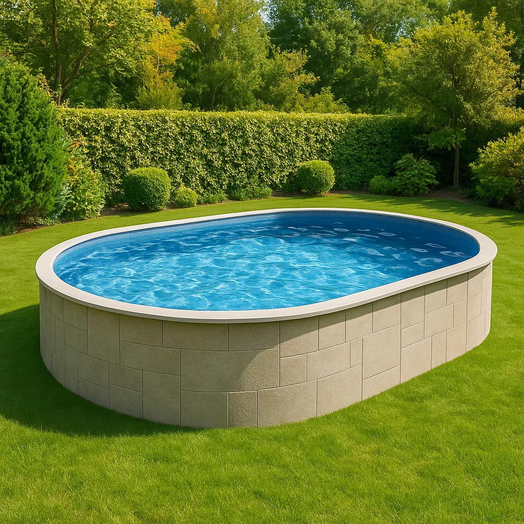 Piscina tubular ovalada Ovalada Sí Piscina Tubular PVC y acero 488x305x107 cm aNFkBFK618Tx