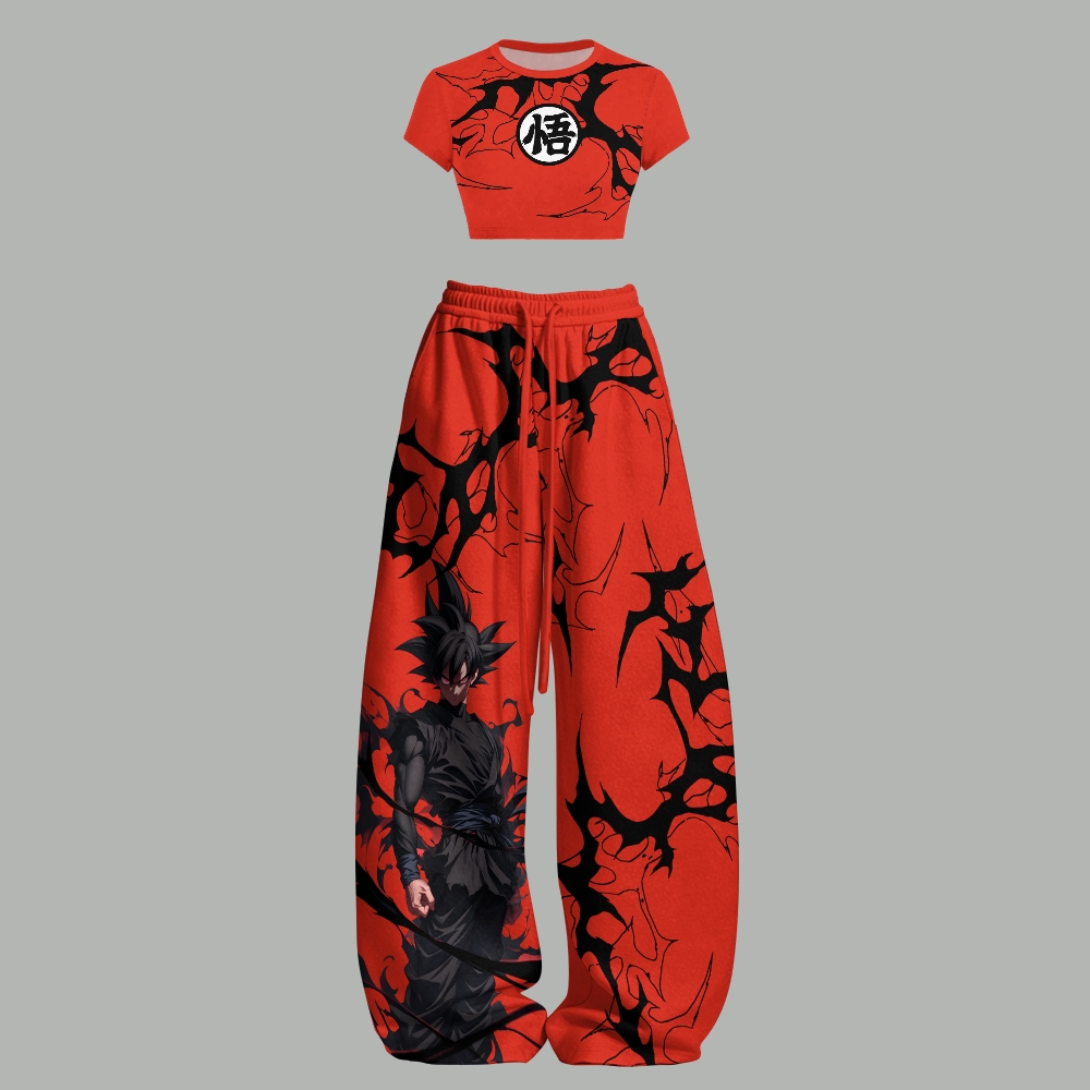DRAGON BALL Women T-Shirt  & Elasticated Trousers Two-Piece Set