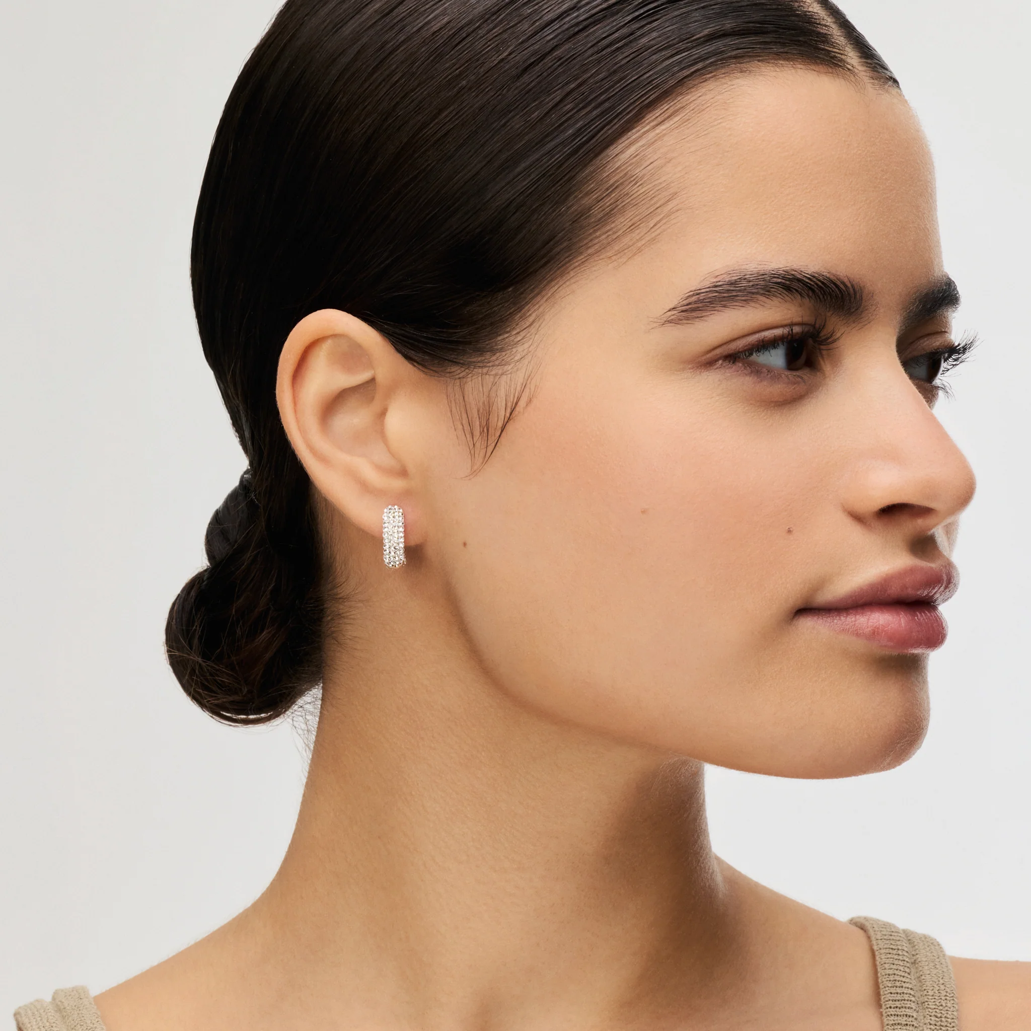 Small Sparkle Hoop Earrings