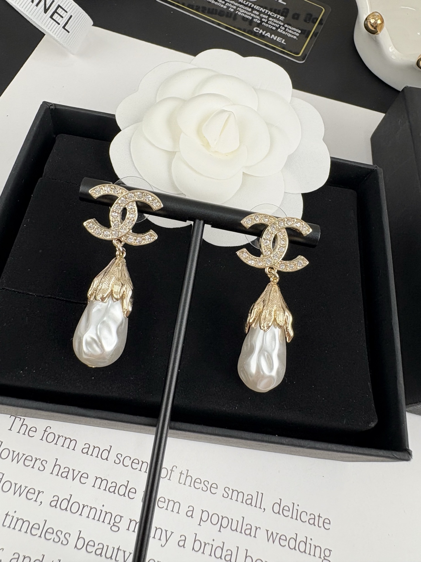 Chanel Vintage Baroque Pearl Dangle Earrings - Original Replica Club