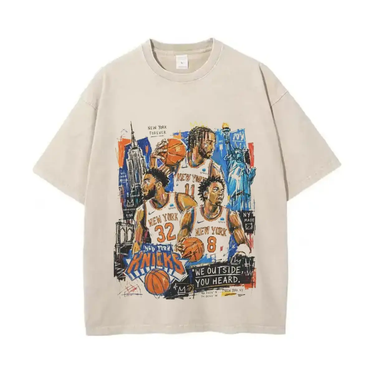 NYK JALEN BRUNSON VINTAGE TEE