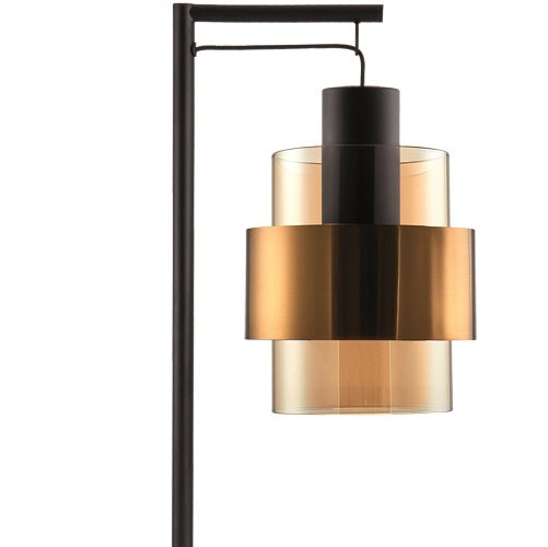 Freelight Freelight Tafellamp Chiasso Zwart Goud & Amber Glas 1