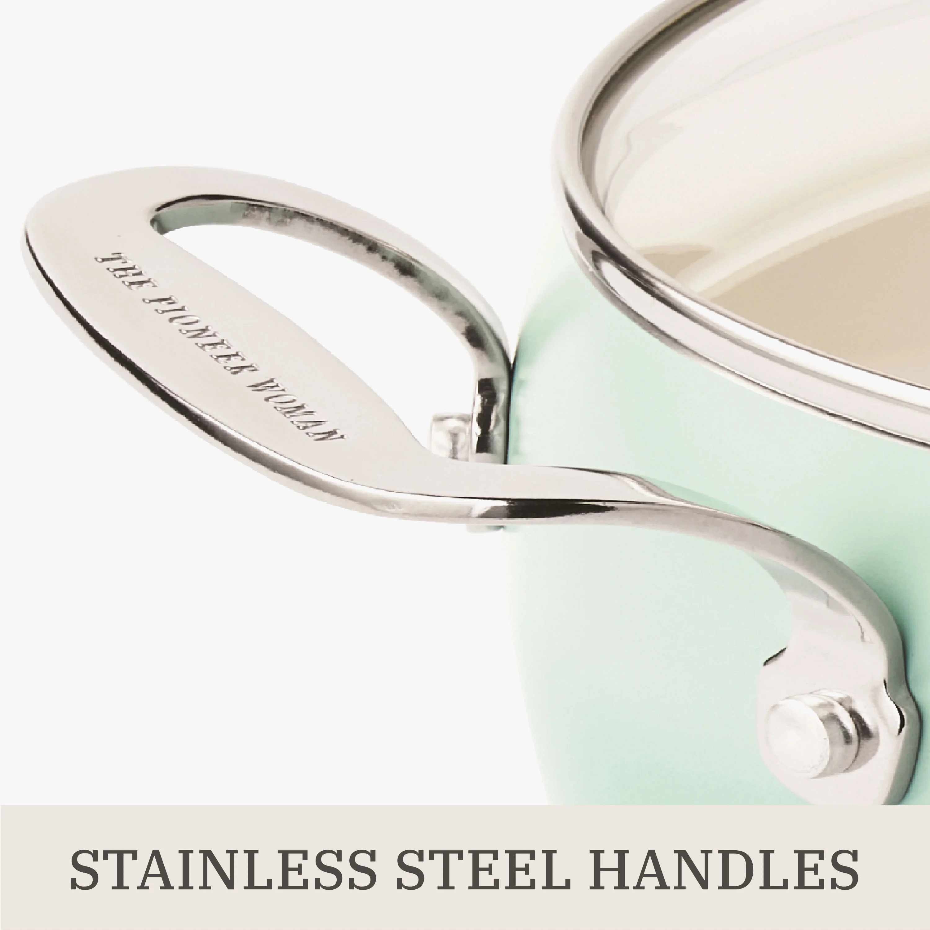 The Pioneer Woman Harlow 15-Piece Cookware Set, Ceramic Non-Stick Pots and Pans Set, Taupe - Image 25