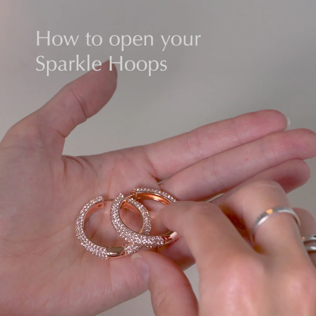 Small Sparkle Hoop Earrings